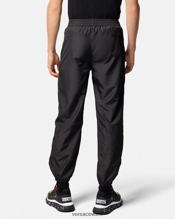 Schwarz Trainingshose aus Greca-Nylon Versace Männer Kleidung 8N4XJD1453