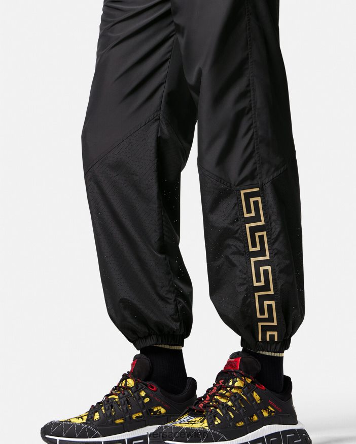 Schwarz Trainingshose aus Greca-Nylon Versace Männer Kleidung 8N4XJD1453