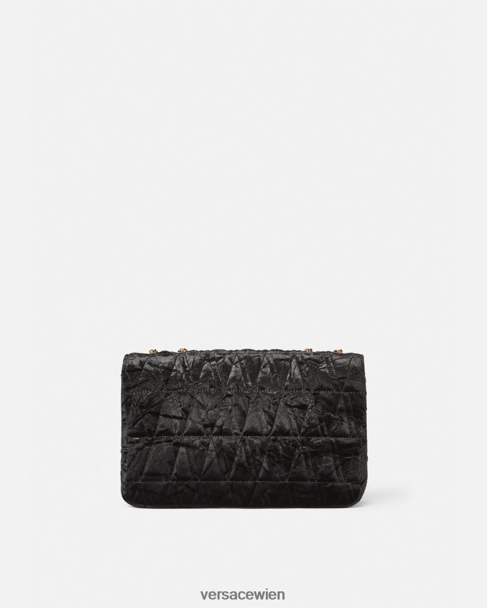 Schwarz Umhängetasche aus Virtus-Samt Versace Frauen Taschen 8N4XJD373