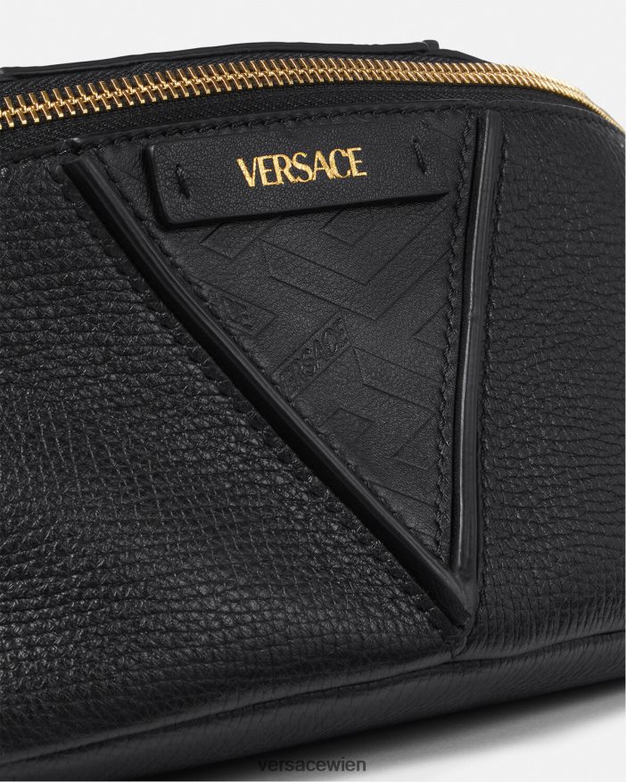Schwarz V-Gürteltasche mit Greca-Signatur Versace Männer Taschen 8N4XJD1491