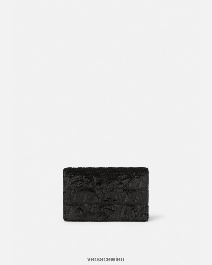 Schwarz Virtus-Clutch aus Samt Versace Frauen Taschen 8N4XJD378