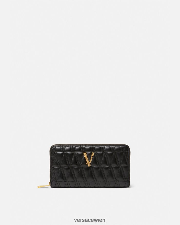 Schwarz Virtus Continental-Geldbörse Versace Frauen Zubehör 8N4XJD576