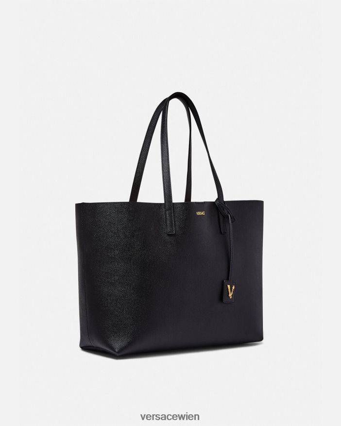 Schwarz Virtus-Einkaufstasche Versace Frauen Taschen 8N4XJD379