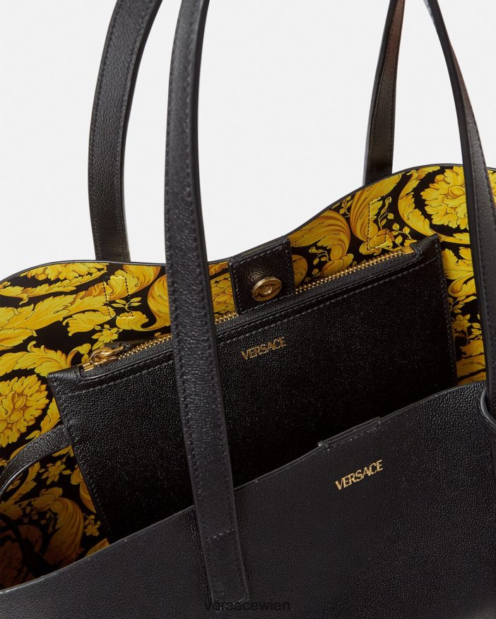 Schwarz Virtus-Einkaufstasche Versace Frauen Taschen 8N4XJD379
