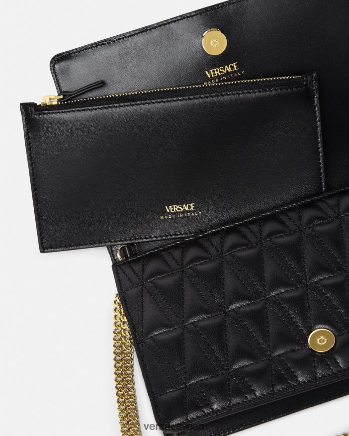 Schwarz Virtus-Kupplung Versace Frauen Taschen 8N4XJD369
