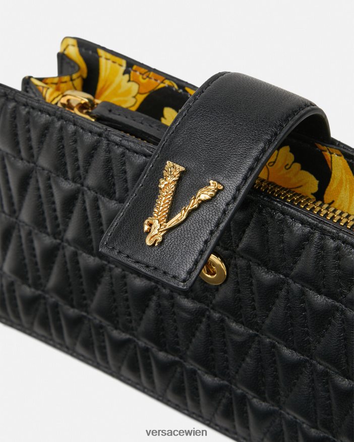 Schwarz Virtus-Kupplung Versace Frauen Taschen 8N4XJD374