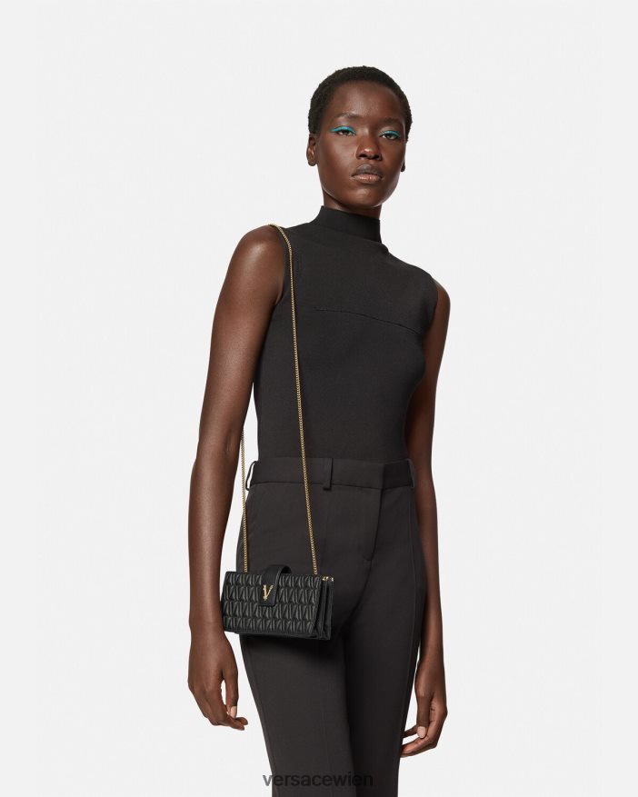 Schwarz Virtus-Kupplung Versace Frauen Taschen 8N4XJD374