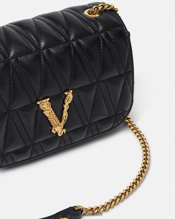 Schwarz Virtus kleine Umhängetasche Versace Frauen Taschen 8N4XJD367