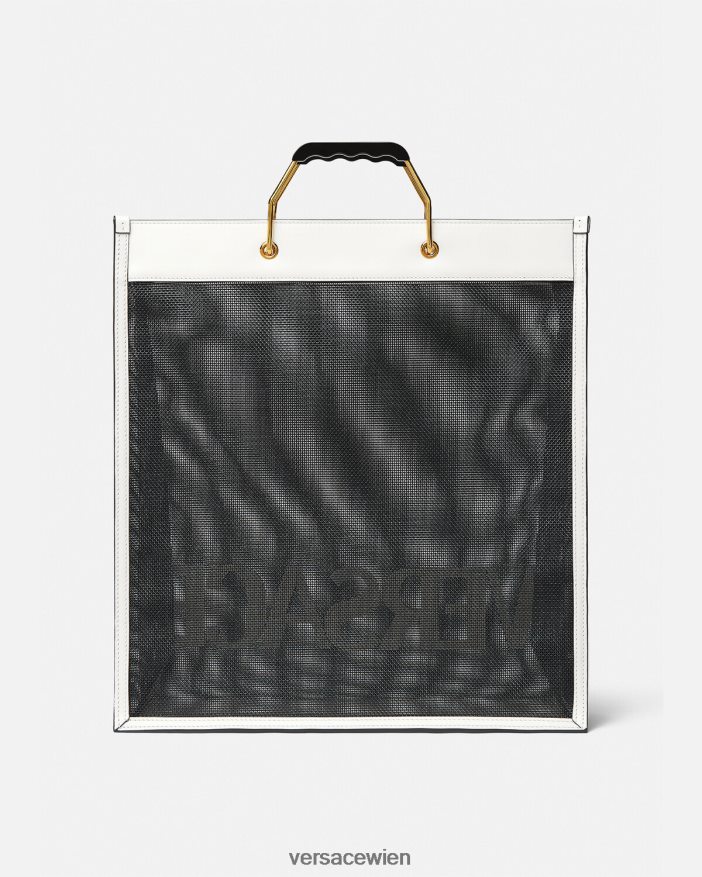 Schwarz-Weiss Einkaufstasche Versace Männer Taschen 8N4XJD1508