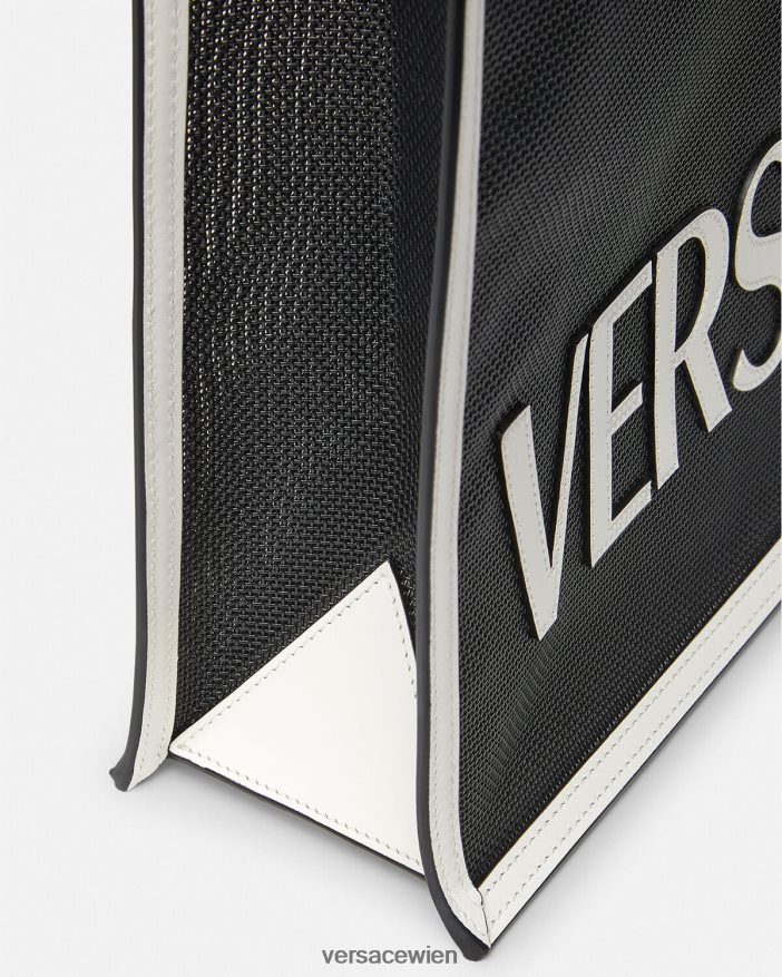 Schwarz-Weiss Einkaufstasche Versace Männer Taschen 8N4XJD1508
