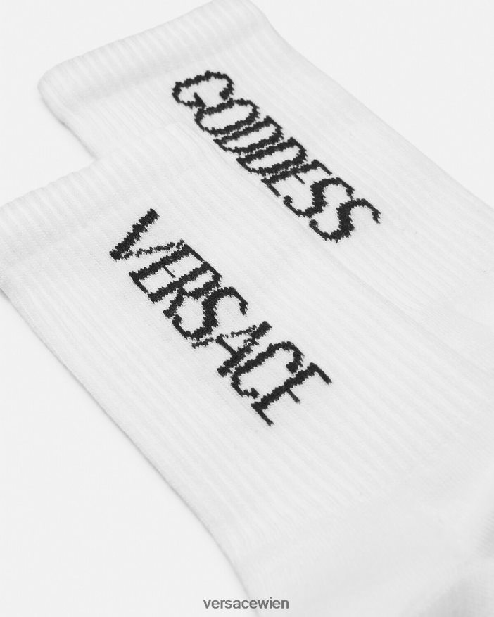 Schwarz-Weiss Göttinnensocken Versace Frauen Unterwäsche und Strandbekleidung 8N4XJD1109
