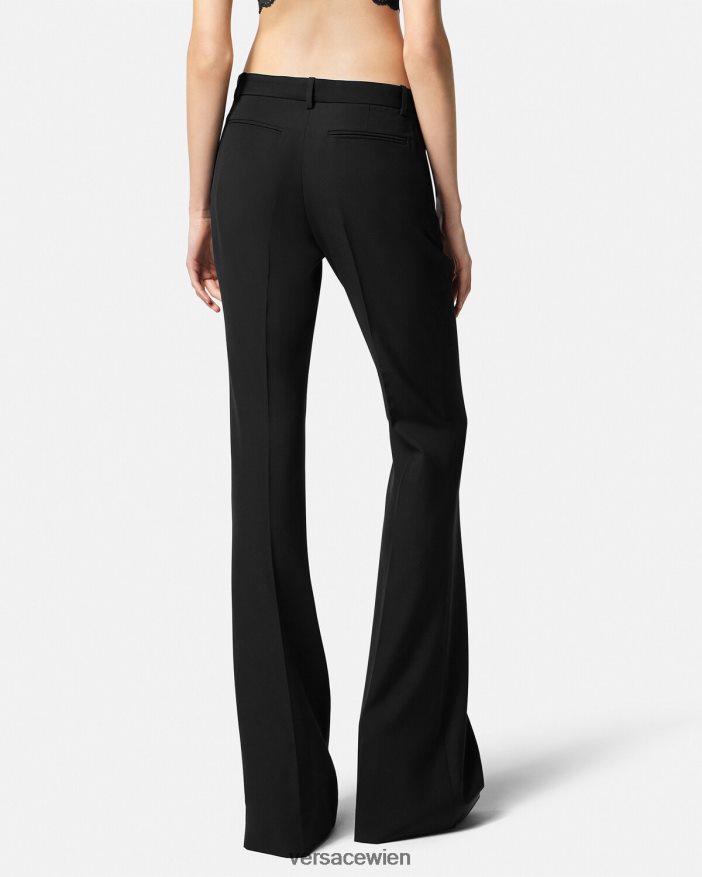 Schwarz ausgestellte formelle Hose Versace Frauen Kleidung 8N4XJD205