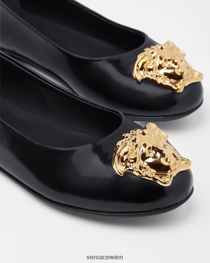 Schwarz la medusa ballerinas Versace Kinder Schuh 8N4XJD2030
