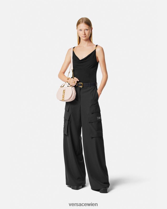 Schwarz weite Cargohose Versace Frauen Kleidung 8N4XJD204
