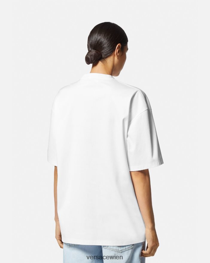 Weiß Frühlingsfest-Kaninchen-T-Shirt Versace Frauen Kleidung 8N4XJD148