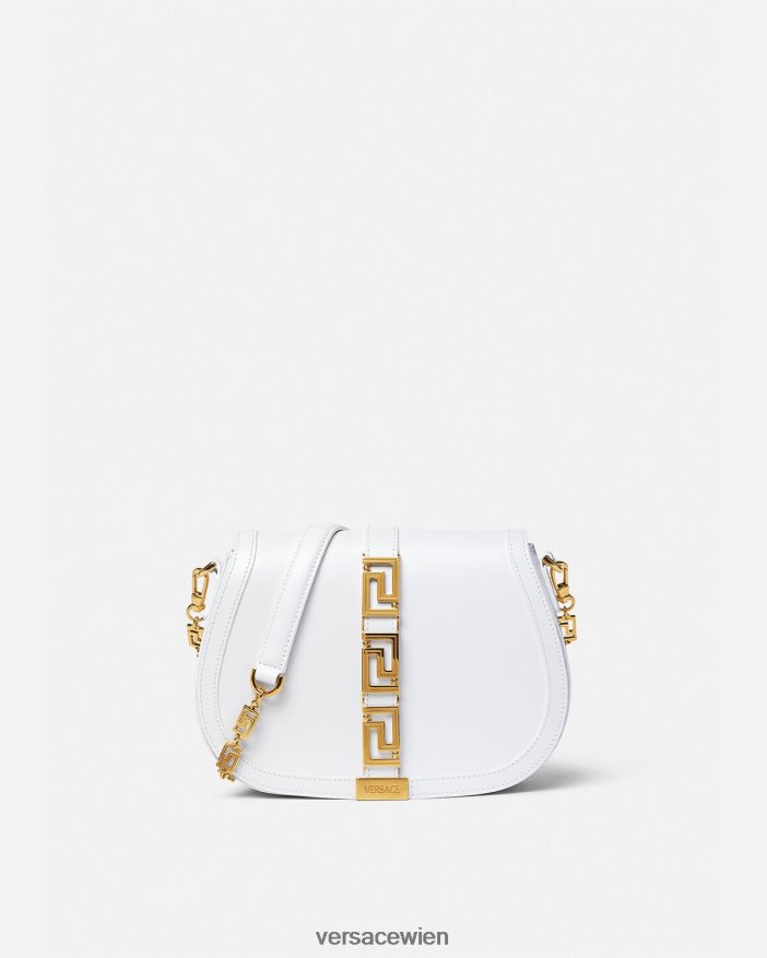 Weiß Greca-Göttin große Umhängetasche Versace Frauen Taschen 8N4XJD255