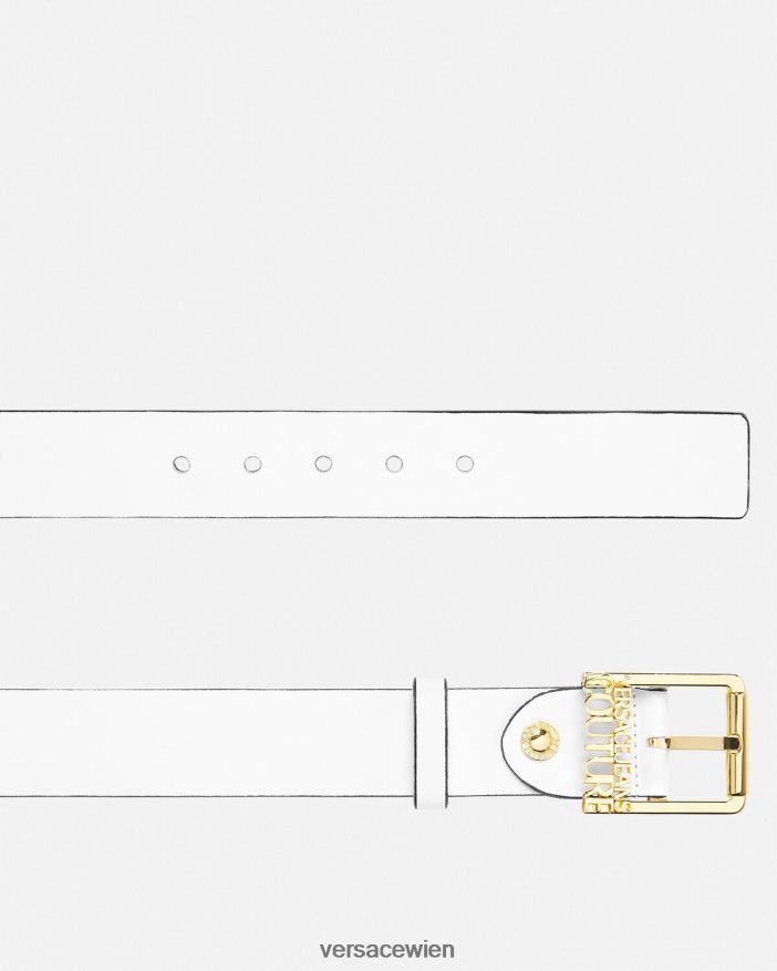Weiß Logo-Gürtel Versace Frauen Zubehör 8N4XJD2332
