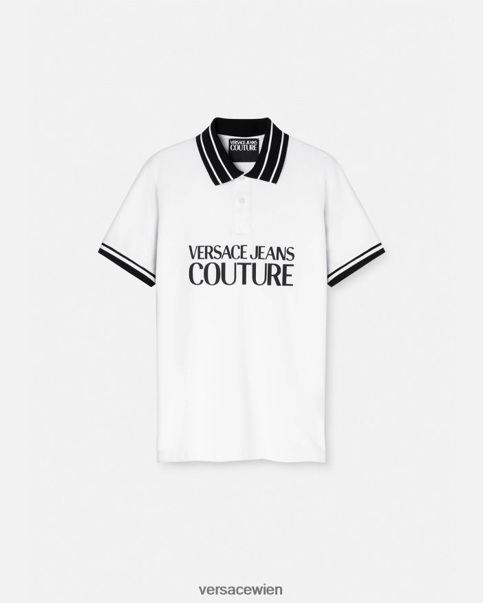 Weiß Logo-Poloshirt Versace Männer Kleidung 8N4XJD2360