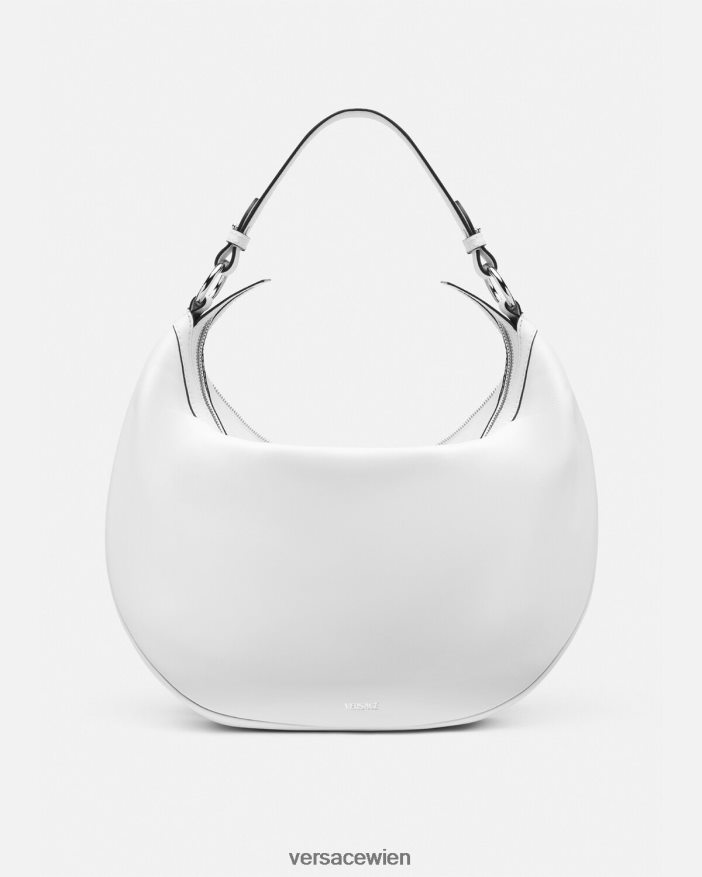 Weiß Wiederholen Sie die Hobo-Tasche Versace Frauen Taschen 8N4XJD286