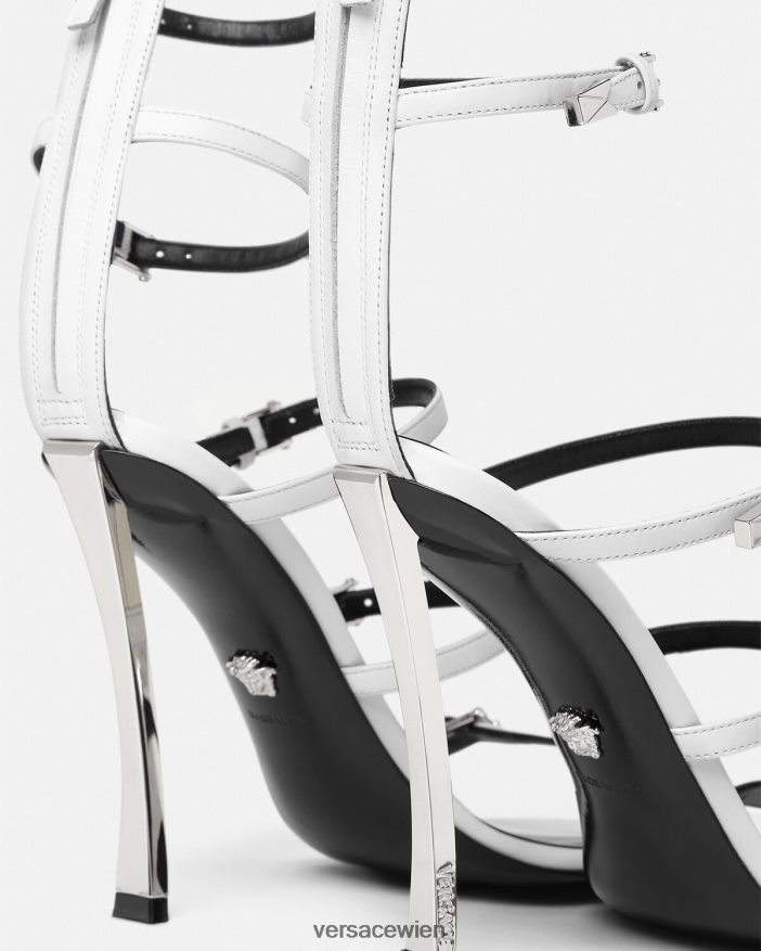 Weiß punktgenaue Sandalen Versace Frauen Schuh 8N4XJD388