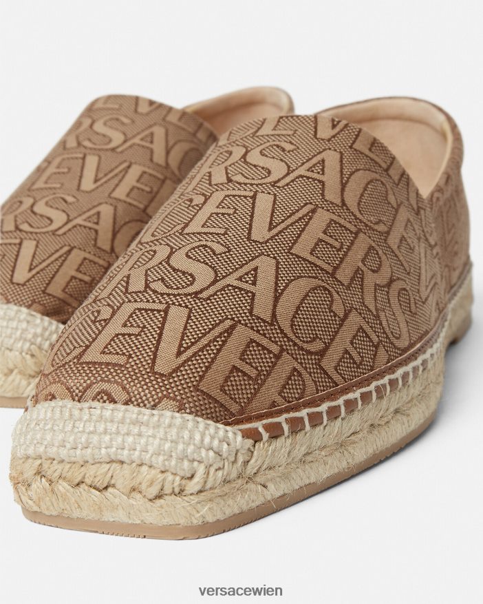 braun Allover-Espadrilles Versace Männer Schuh 8N4XJD1563