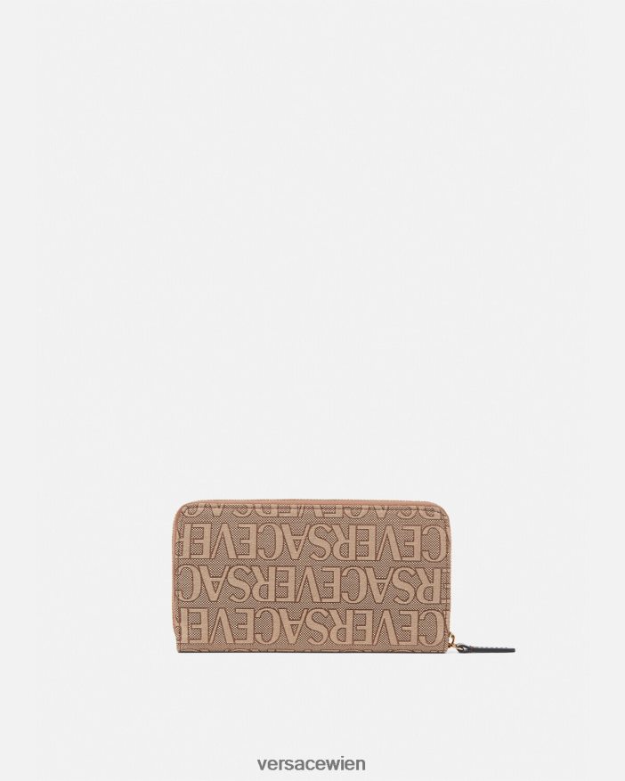 braun Allover-La-Medusa-langes Portemonnaie Versace Frauen Zubehör 8N4XJD566