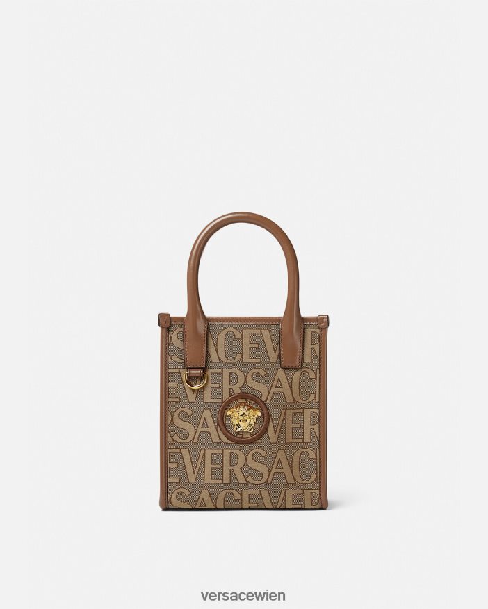 braun Allover-Mini-Tragetasche Versace Frauen Taschen 8N4XJD318