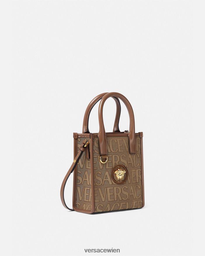 braun Allover-Mini-Tragetasche Versace Frauen Taschen 8N4XJD318