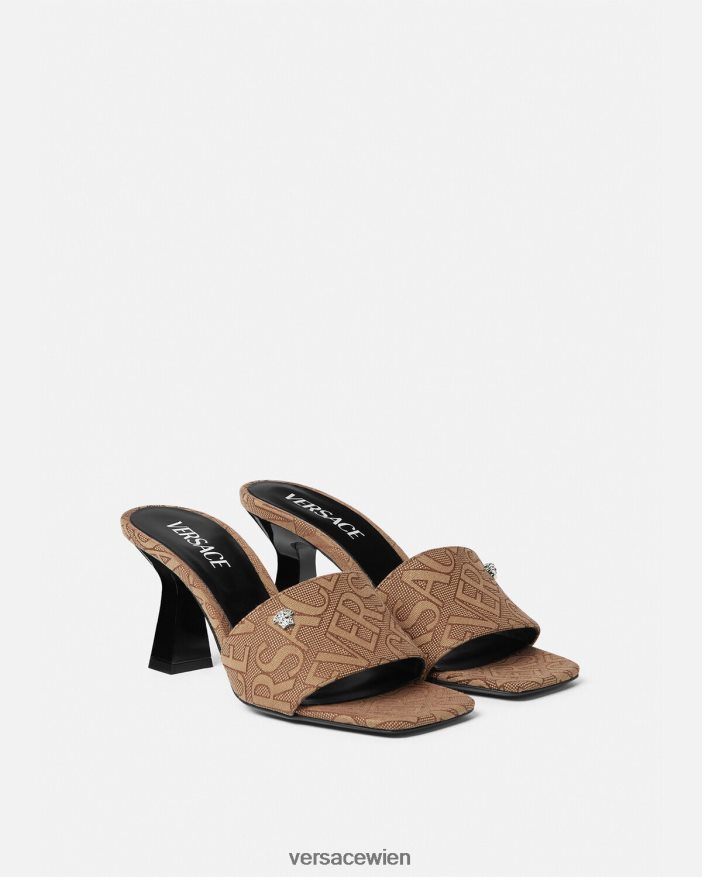 braun Allover-Pantoletten Versace Frauen Schuh 8N4XJD441