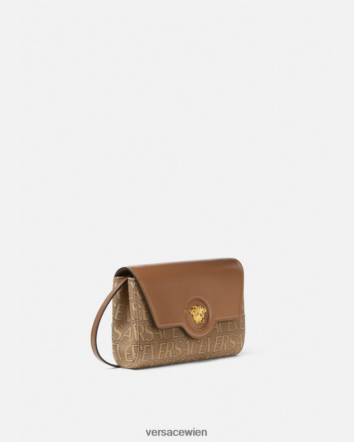 braun Allover-Umhängetasche „La Medusa“ Versace Frauen Taschen 8N4XJD327