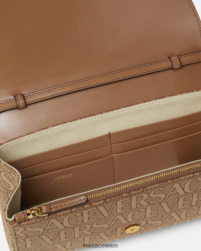 braun Allover-Umhängetasche „La Medusa“ Versace Frauen Taschen 8N4XJD327