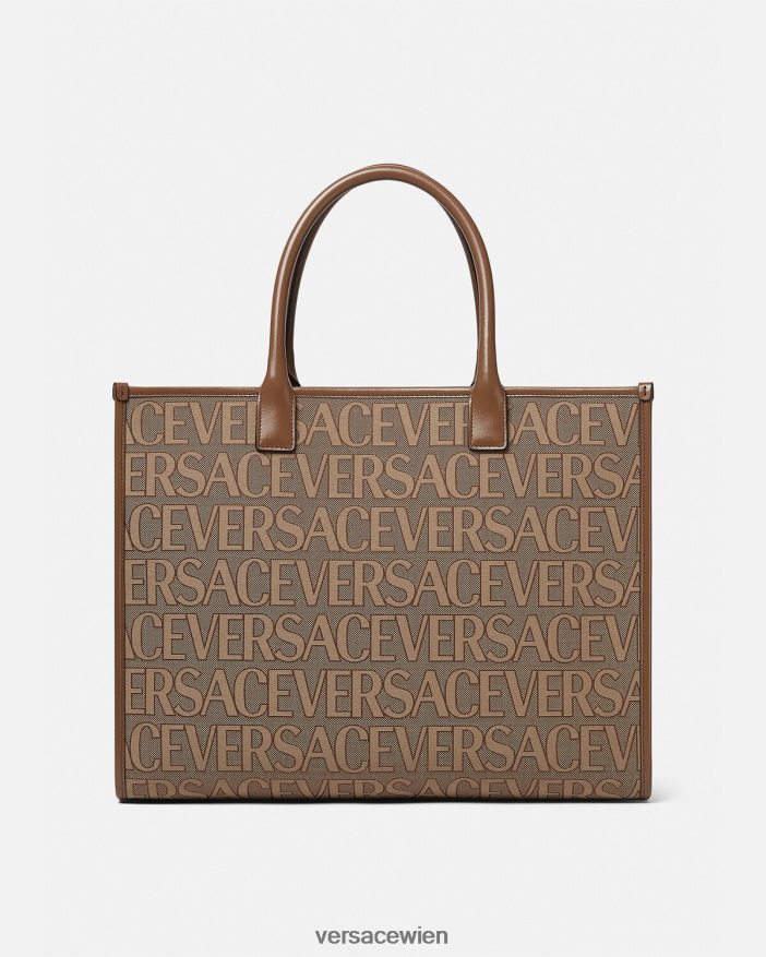 braun Allover-große Einkaufstasche Versace Frauen Taschen 8N4XJD321