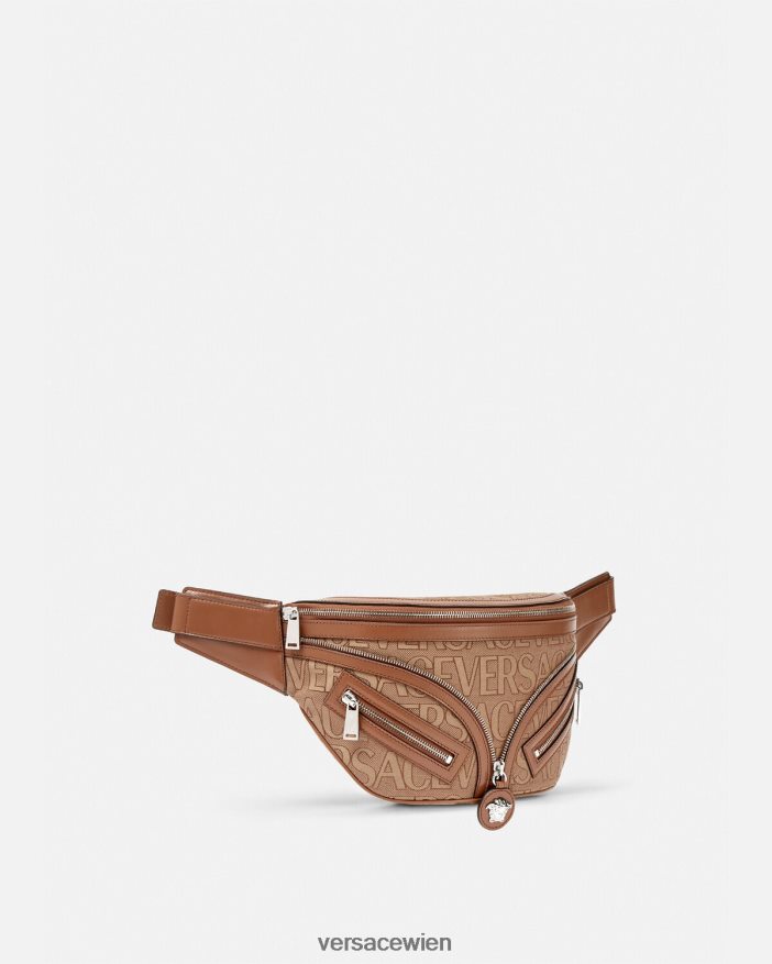braun Hobo-Gürteltasche mit Allover-Muster Versace Männer Taschen 8N4XJD1503