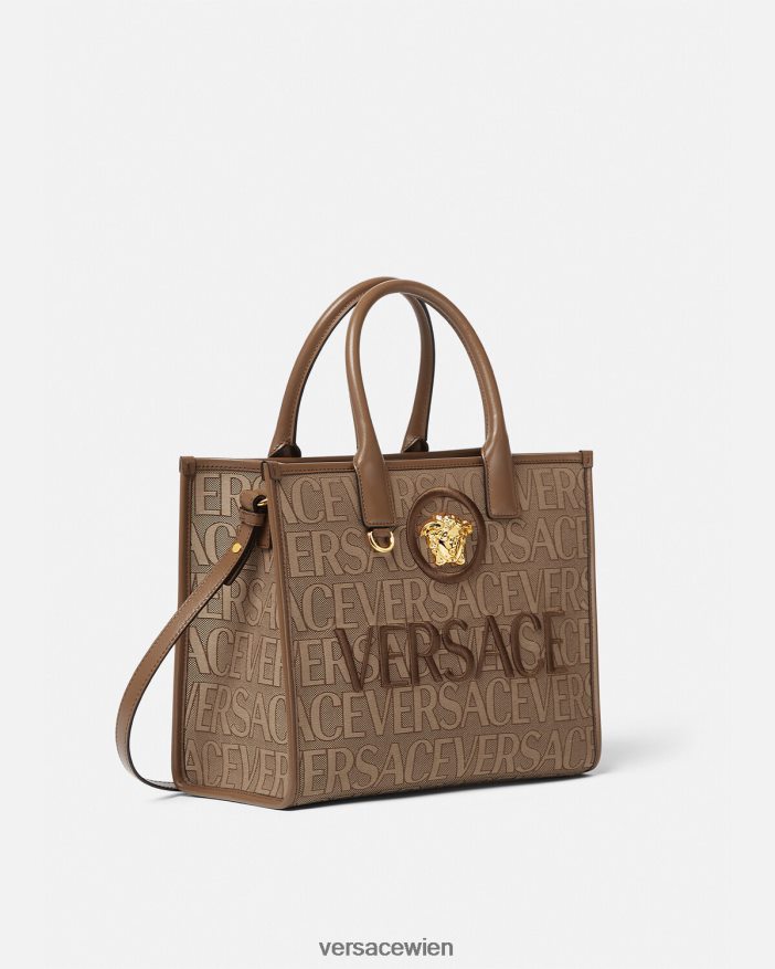 braun Kleine Allover-Tragetasche Versace Frauen Taschen 8N4XJD316