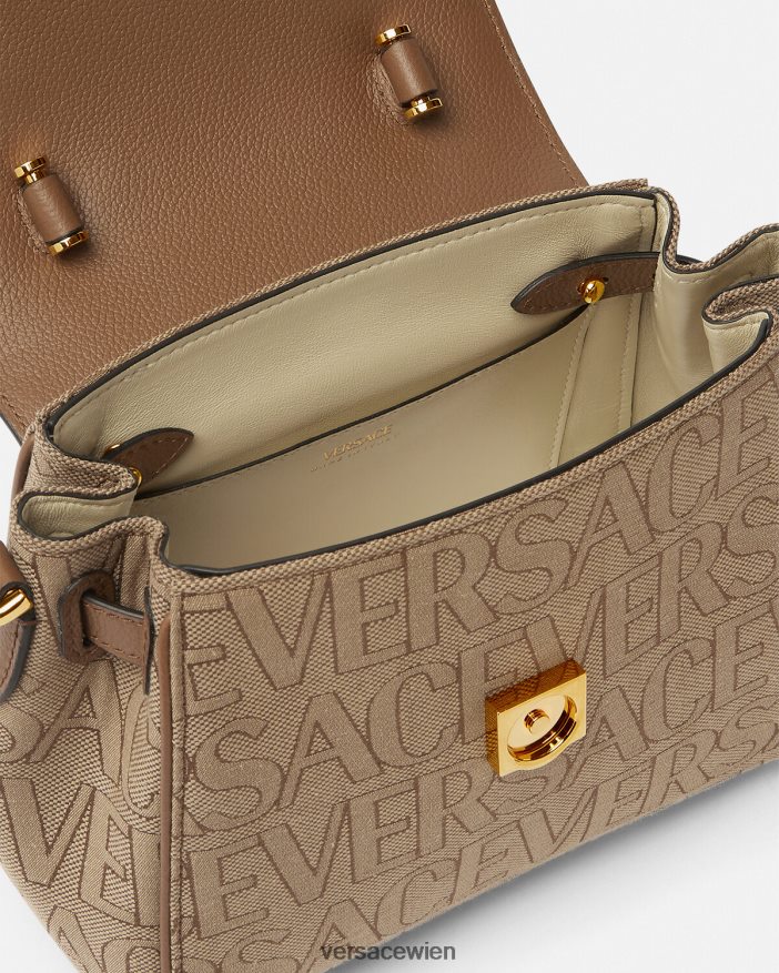 braun Kleine Handtasche „Allover La Medusa“ Versace Frauen Taschen 8N4XJD325