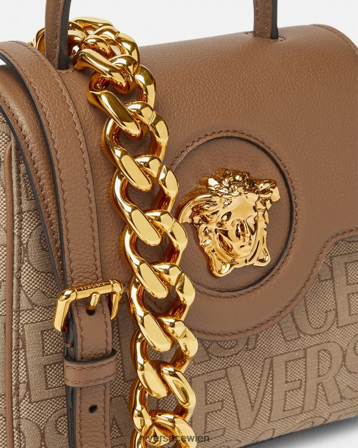 braun Kleine Handtasche „Allover La Medusa“ Versace Frauen Taschen 8N4XJD325