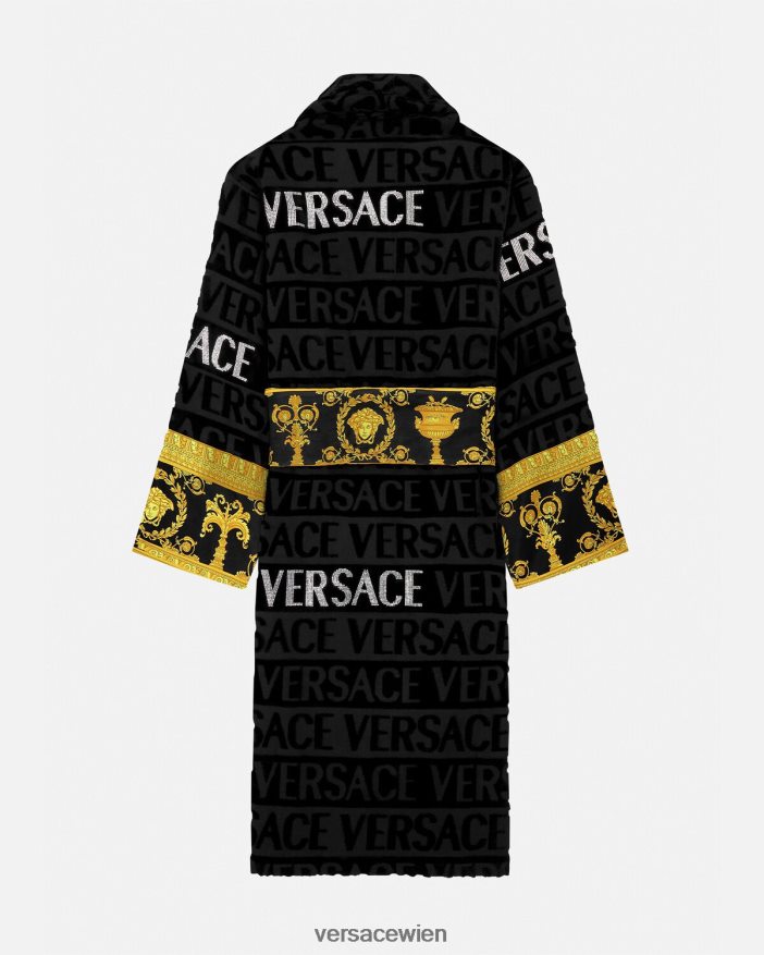 drucken Allover-Bademantel mit Kristallen Versace Frauen Unterwäsche und Strandbekleidung 8N4XJD1085