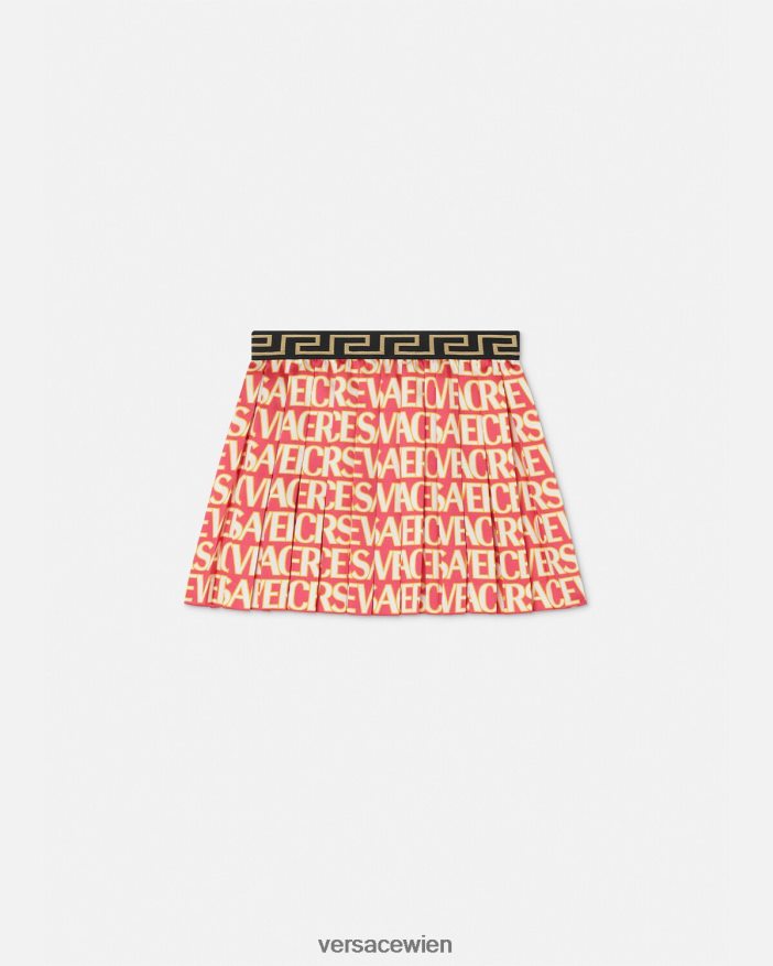 drucken Allover-Faltenrock Versace Kinder Kleidung 8N4XJD1949