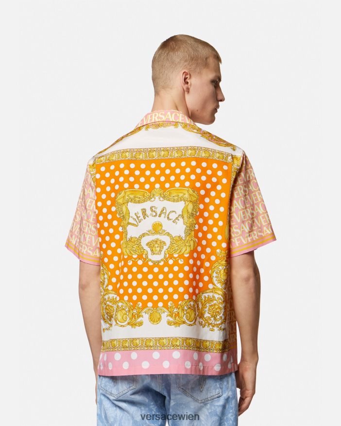 drucken Allover-Hemd aus Baumwollmischung Versace Männer Kleidung 8N4XJD1288