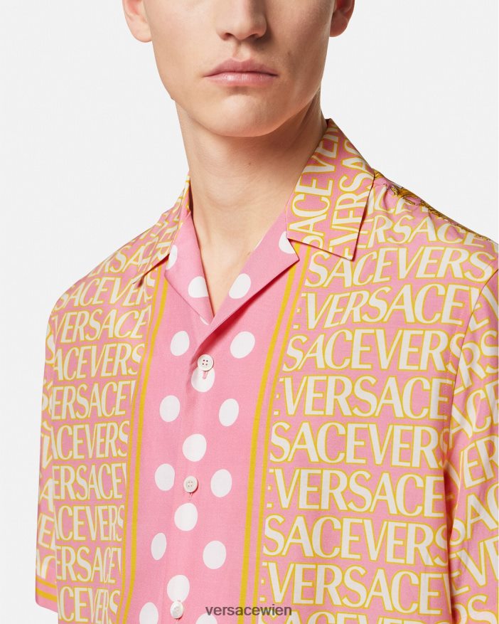 drucken Allover-Hemd aus Baumwollmischung Versace Männer Kleidung 8N4XJD1288