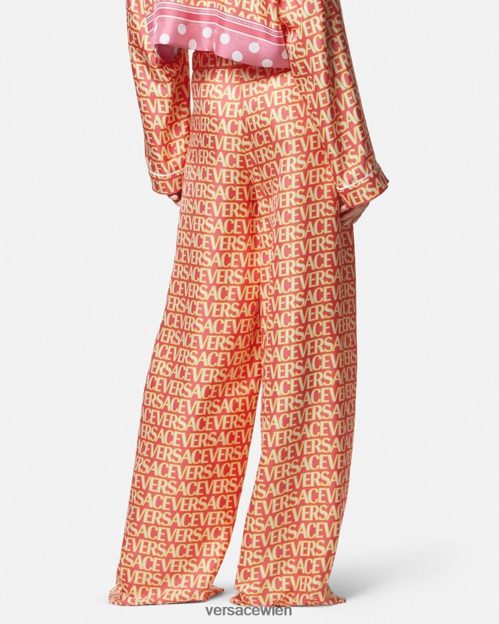 drucken Allover-Hose aus Seide Versace Frauen Kleidung 8N4XJD192