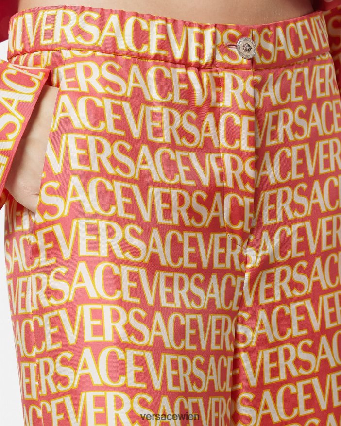 drucken Allover-Hose aus Seide Versace Frauen Kleidung 8N4XJD192
