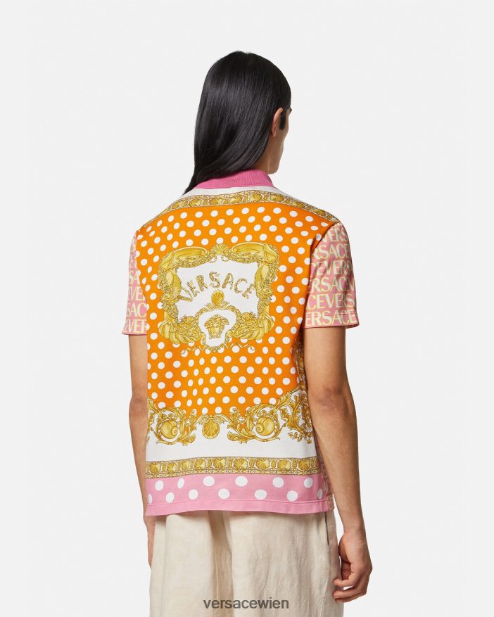 drucken Allover-Kurzarm-Polo Versace Männer Kleidung 8N4XJD1356