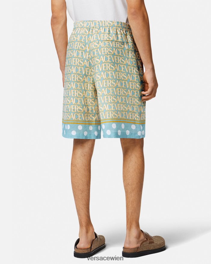 drucken Allover-Leinen-Shorts Versace Männer Kleidung 8N4XJD1439
