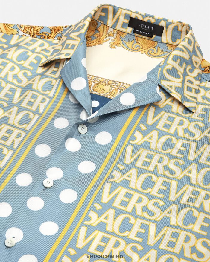drucken Allover-Seidenhemd Versace Männer Kleidung 8N4XJD1285