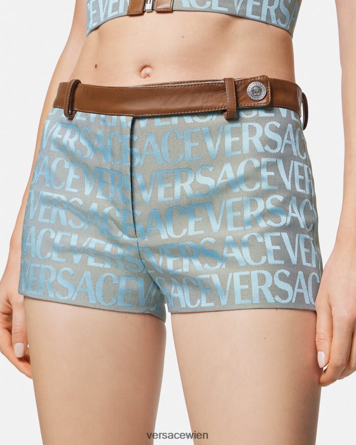 drucken Allover-Shorts Versace Frauen Kleidung 8N4XJD194