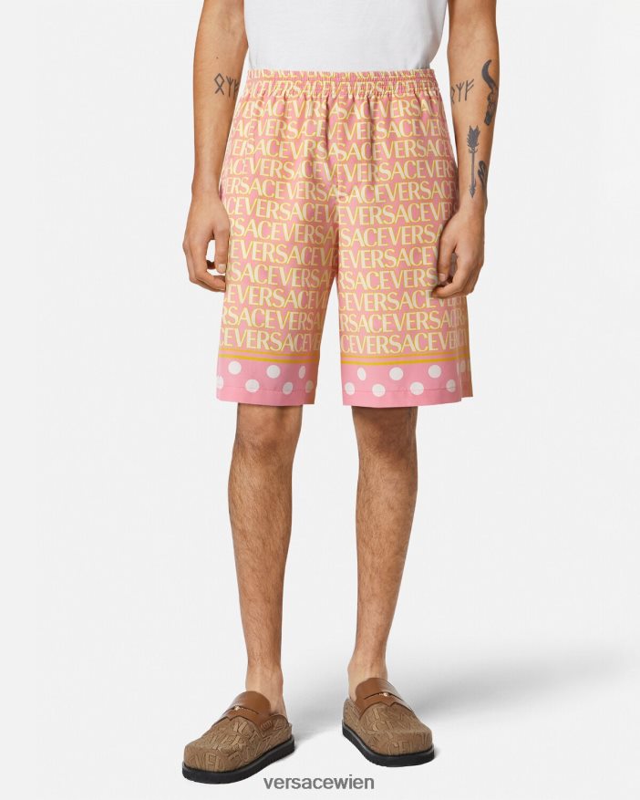 drucken Allover-Shorts aus Baumwollmischung Versace Männer Kleidung 8N4XJD1440
