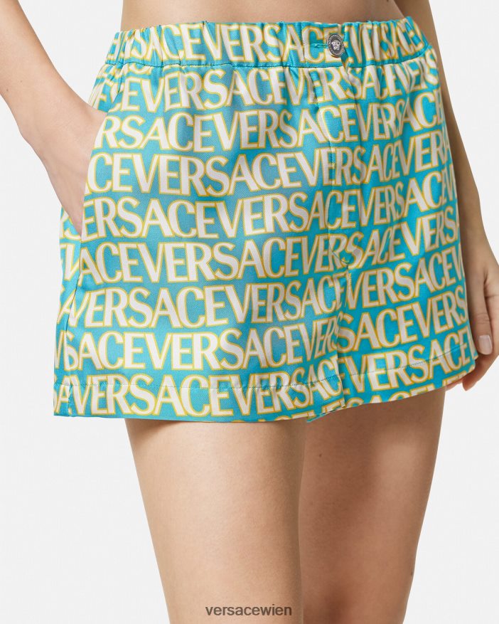 drucken Allover-Shorts aus Seide Versace Frauen Kleidung 8N4XJD191