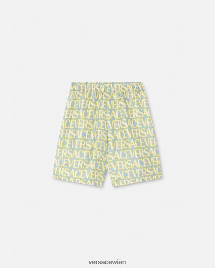 drucken Allover-Shorts aus Seide Versace Kinder Kleidung 8N4XJD2090