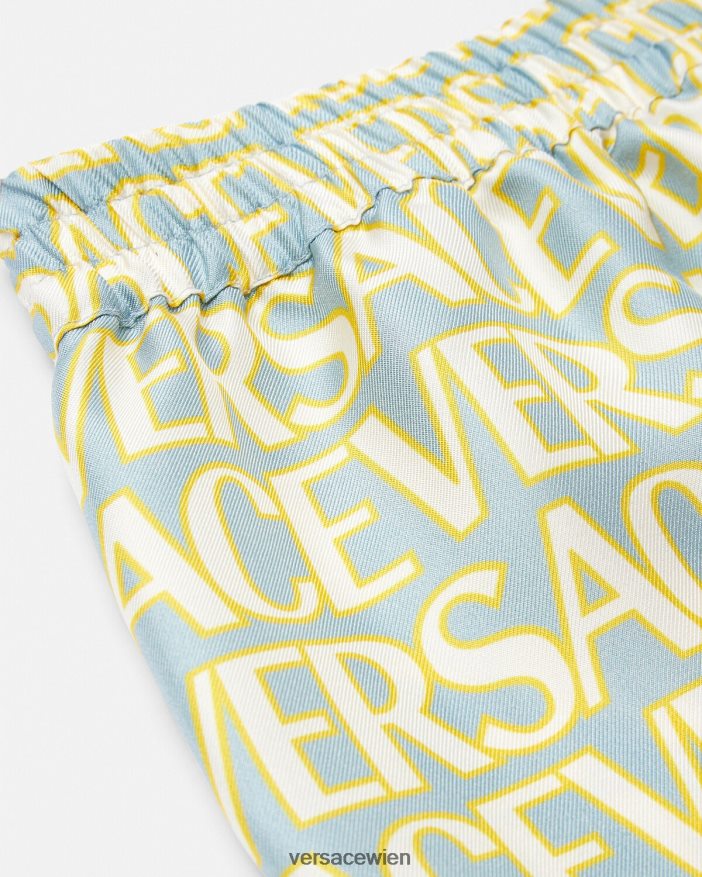 drucken Allover-Shorts aus Seide Versace Kinder Kleidung 8N4XJD2090